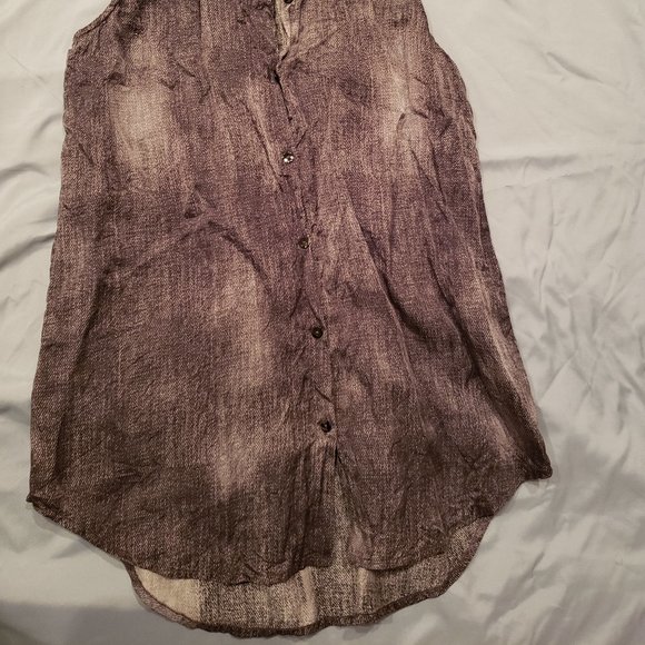 Eileen Fisher cotton/silk XS tunic button down - Picture 2 of 4